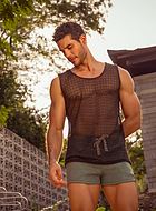 Men's tank top, knit net